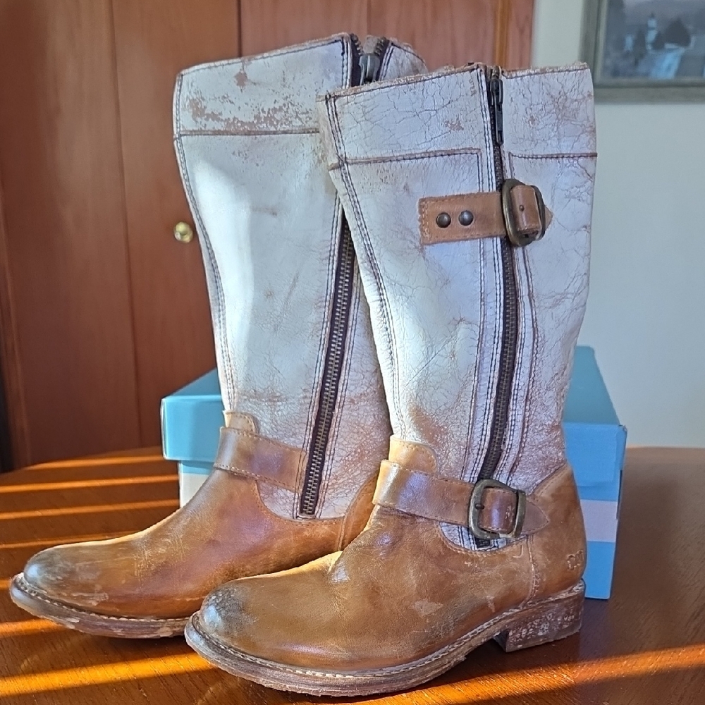 Bed Stu Distressed Leather Boots, SZ 6